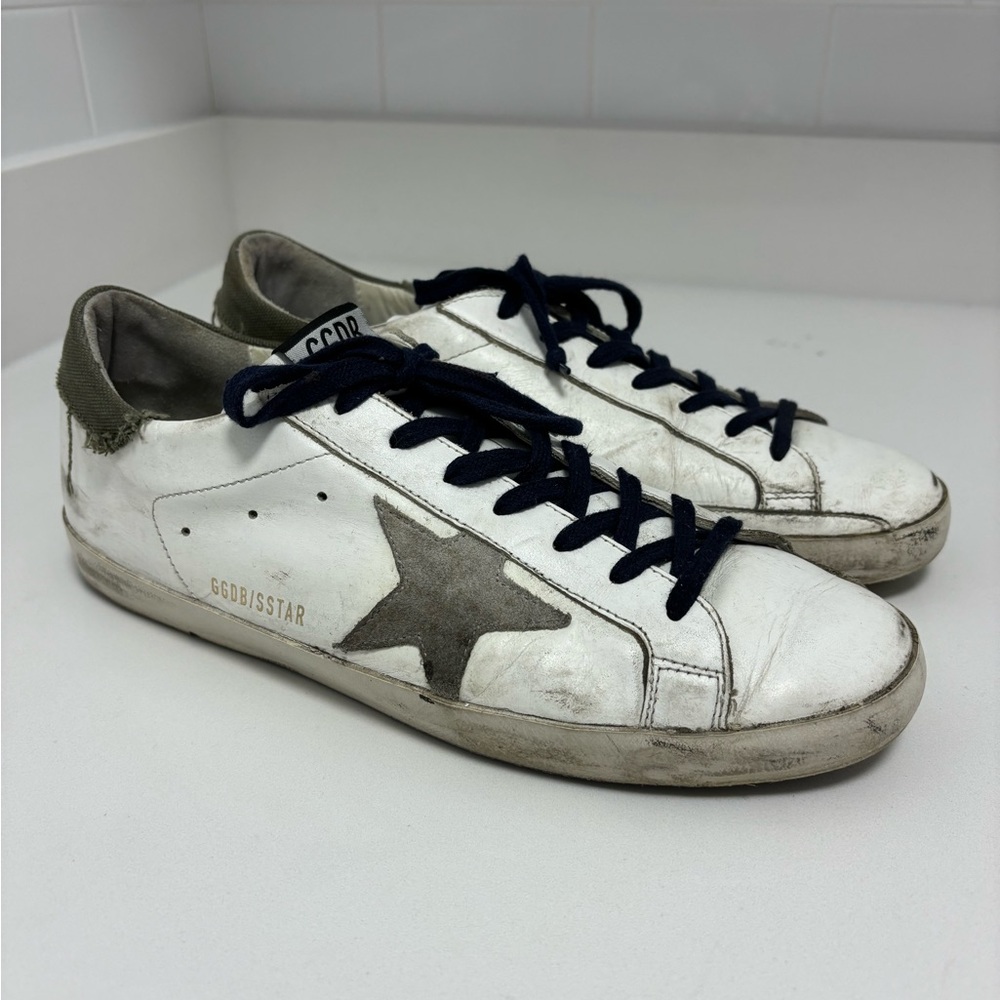 Superstar sneakers with the heel tab in raw edge canvas